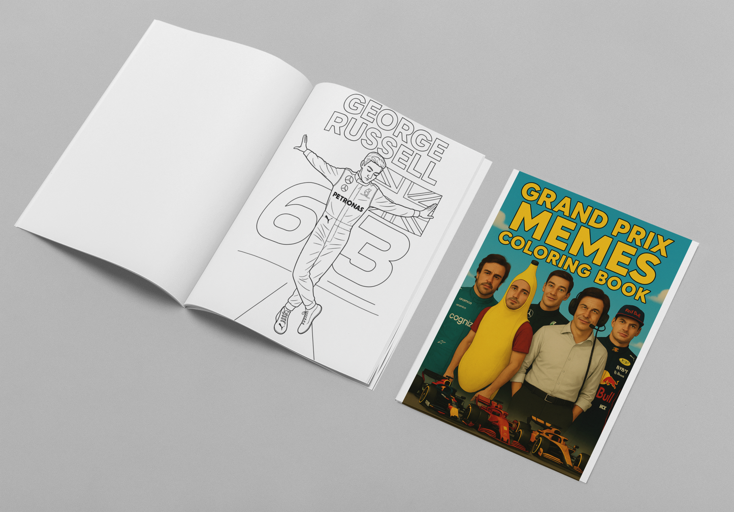 Grand Prix Memes Coloring Book – Funny Formula 1 Coloring Pages