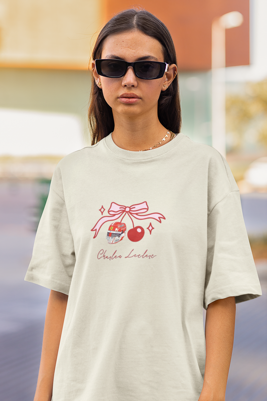Charles Leclerc Aesthetic Cherry Candy Bow Tee